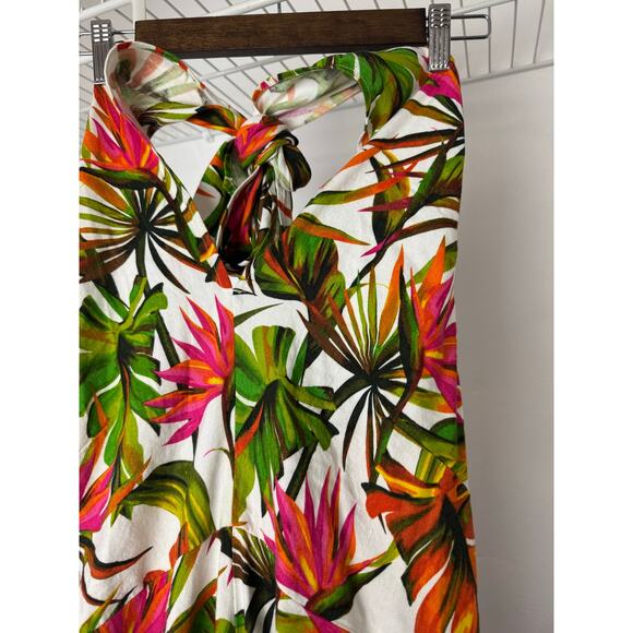 INC Tropical Print Halter Top Maxi Dress Size 2X - Picture 3 of 11